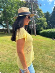 Yellow Star Knit Top Devon