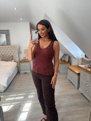 Wine Shimmer Knit Vest Palmer