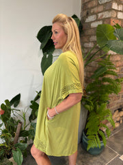 Olive Crochet Trim Dress Sabrina