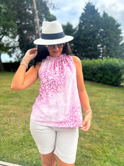 Pink Ombre Leopard Top Tiana