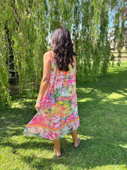 Pink Tropical Tassel Dress Seren