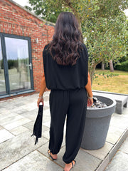 Black Two Piece Trouser Set Sara