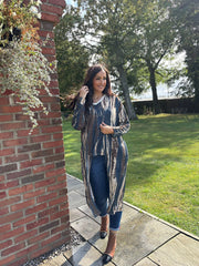 Denim Brushstroke Shimmer Cardigan Freya