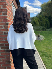 Winter White Applique Floral Knit Tanya