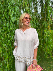 Light Pink Leopard Trim Co-Ord Theodora