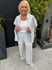 Blue Embellished Blouse Danica