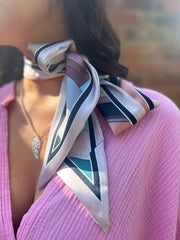 Multicolour Geometric Neck/ Head Scarf