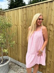 Pink Striped Sun Dress Danielle
