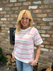 Pink Striped Top Addison
