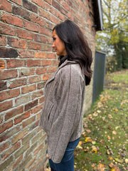 Chocolate Double Breasted Coat Leanne