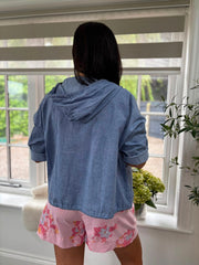 Denim Applique Zip Jacket Britney