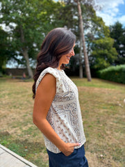 Stone Sleeveless Paisley Top Caitlyn