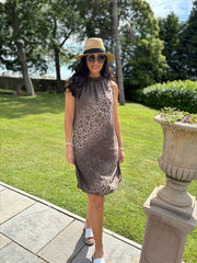 Chocolate Ombre Leopard Dress Tiana