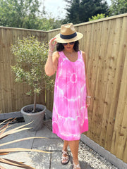 Lipstick Tie Dye Dress Krystal