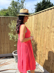 Coral Flower Detail Dress Faith