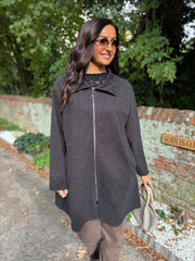 Black Stud Detail Coat Meredith