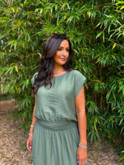 Khaki Top & Skirt Set Daniella
