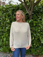 Stone Sleeve Detail Knit Top Julia