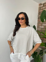Mocha Stripe Top Katie