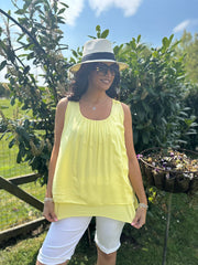 Lemon Crochet Detail Vest Moira