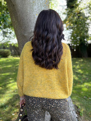 Mustard V Neck Knit Roxanne