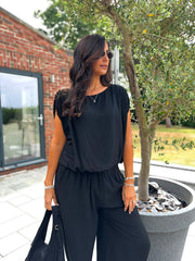 Black Two Piece Trouser Set Sara