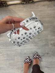 White Studded Shoulder Bag