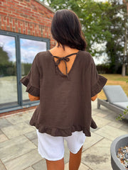 Chocolate Bubble Cotton Top Kimberly