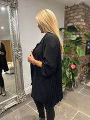 Black Back Pleat Blouse Jackie