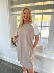 Mocha Two Tone Sports Dress Olympia
