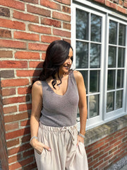 Mocha Shimmer Knit Vest Palmer