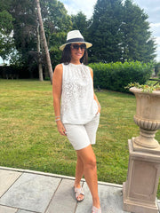 Stone Ombre Leopard Top Tiana