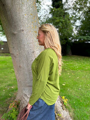 Olive Stud Pocket Top Serena