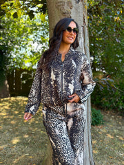 Black Leopard Stripe Jacket Jordan