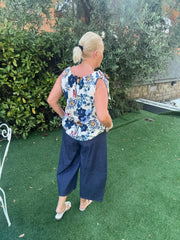Navy Floral Top Justine