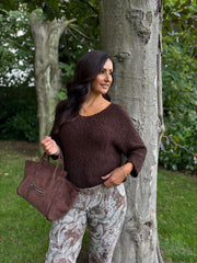 Chocolate Popcorn Knit Martha