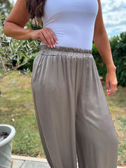 Mocha Shimmer Cuffed Trousers Aubrey