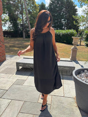 Chocolate Bubble Cotton Dress Athena