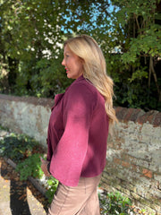 Wine Gold Buttoned Jacket Vanessa