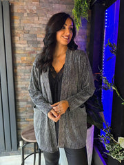 Silver Diamante Shimmer Jacket Hazel