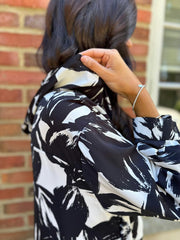 Monochrome Longline Hooded Shirt Brooklyn