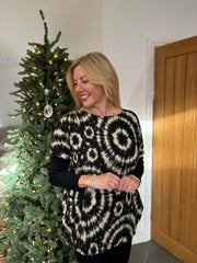 Black Tie Dye Knit Skylar
