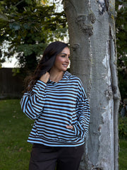 Blue Striped Hoodie Ella