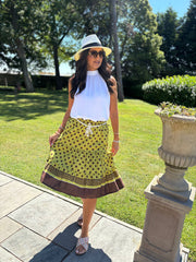 Olive Polka Dot Skirt Bailey