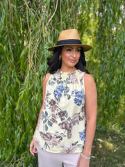 Buttercream Floral Sleeveless Top Tiana