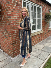 Denim Brushstroke Shimmer Cardigan Freya