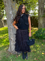 Black Knitted Waistcoat Priya