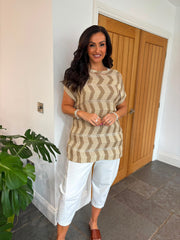 Gold Lurex Zig Zag Cover Up Ginny