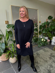 Black Soft Touch Tunic Dress Alma