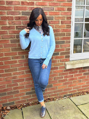 Pale Blue Soft Knit Cardigan Annalise